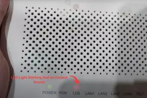LOS Light Blinking Red on Huawei Router