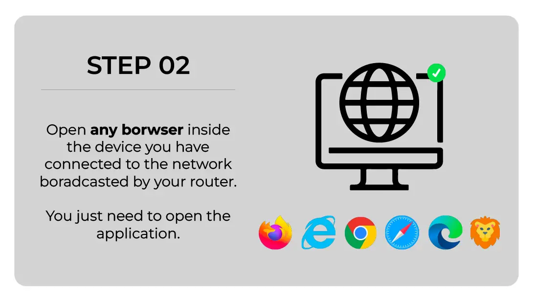 Steps to access Excitel Wifi Router. Open Browser.