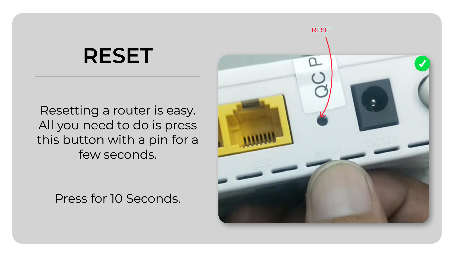 How to reset Excitel Wifi Router.