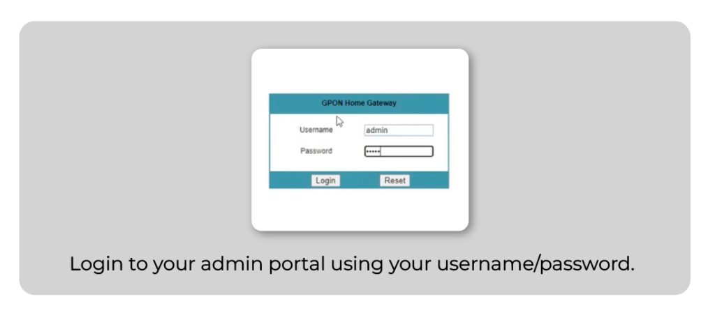 Login to Airtel Admin portal to change wifi password