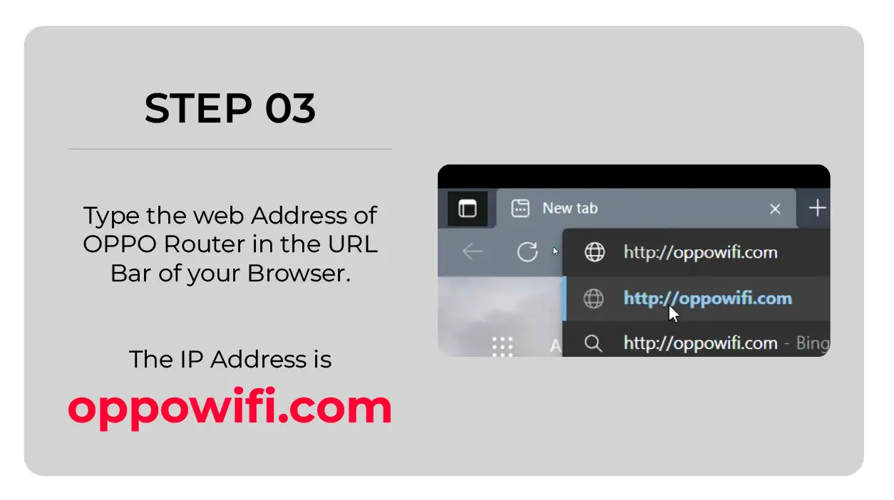 Defualt WEB Address of OPPO Wifi Router